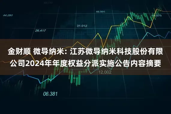 金财顺 微导纳米: 江苏微导纳米科技股份有限公司2024年年度权益分派实施公告内容摘要